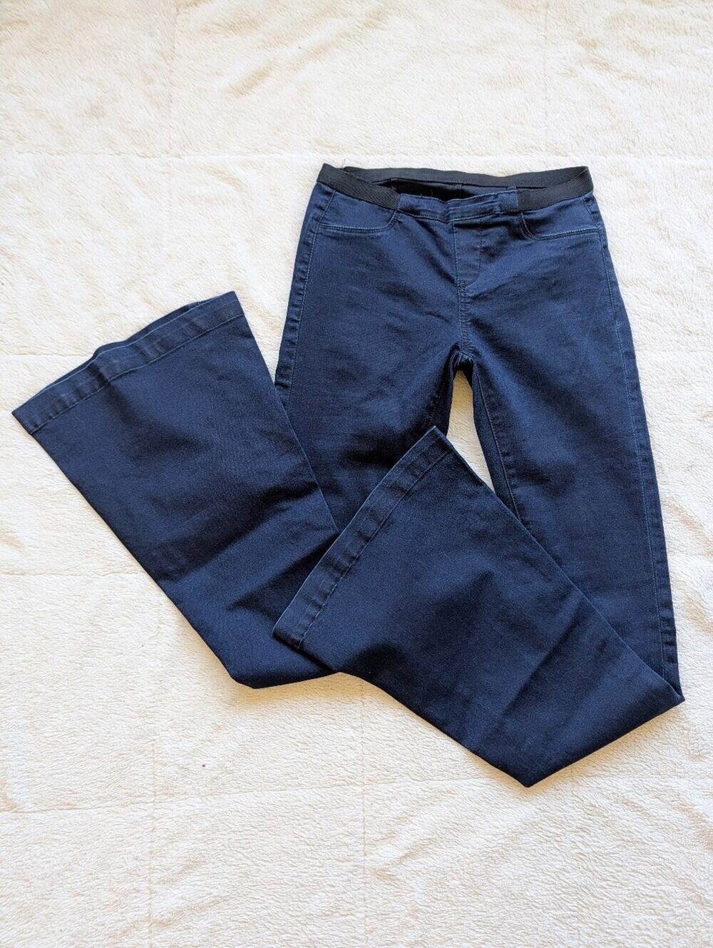 Anthro Blank NYC Pull On Low Rise Ultra Flare Leg Jeans